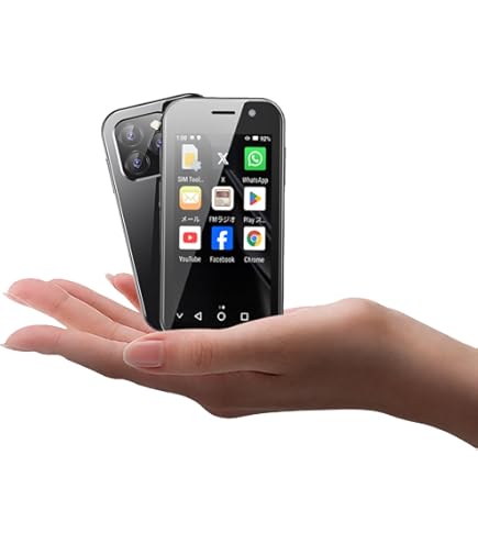 Amazon | BezosMax ミニスマートフォン 4G対応 ミニ携帯電話 超小型3